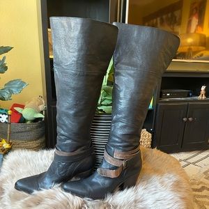 Steve Madden Rockiie Leather Western Boots. Sz 11